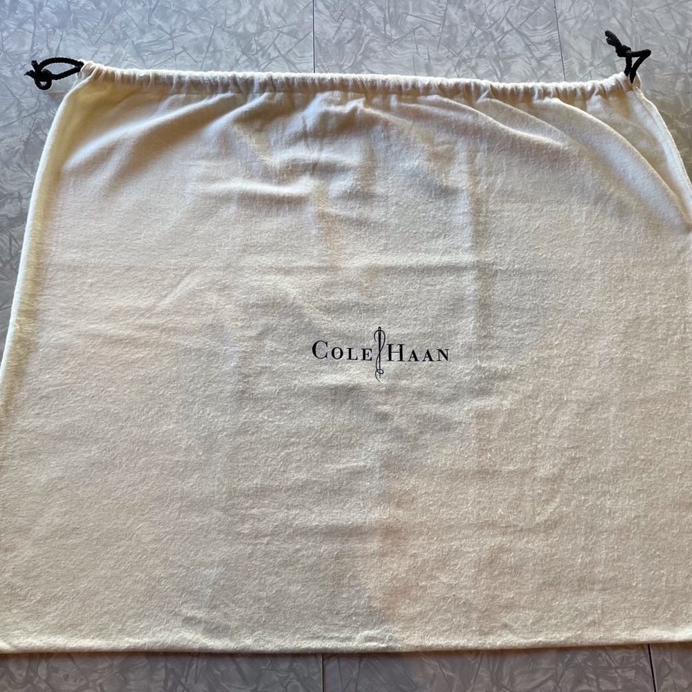 Cole Haan Large White Flannel Sleeper Bag, 21” x 25” EUC